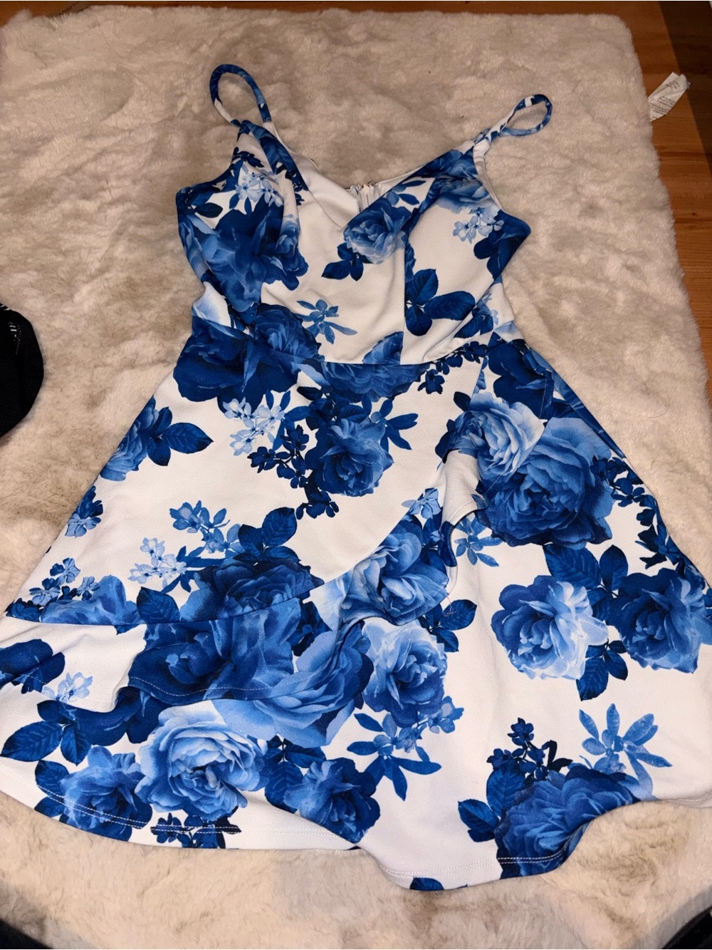 Xtraordinary Blue & White Floral Mini Dress